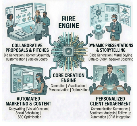 AI-assisted proposals presentations marketing and client communication